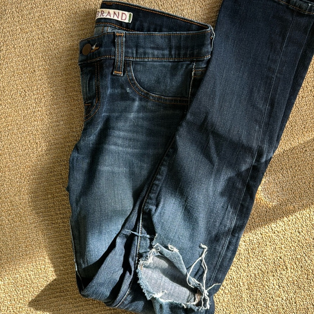 JBRAND low rise distressed skinny jean